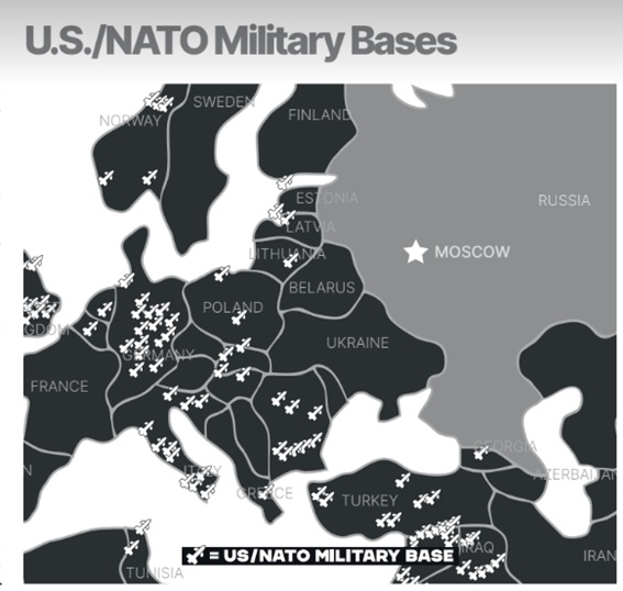 ヨーロッパに展開する米国／NATOの軍事基地